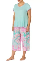 Plus Cropped Pajama Set