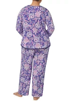 Plus Printed Pajama Set