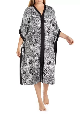 Plus Paisley Long Caftan