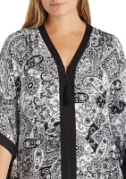 Plus Paisley Long Caftan