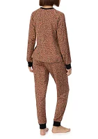 Women's Long Sleeve Top and Jogger Pants Pajama Set