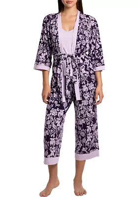 Augusta Knit 3 Piece Travel Pajama Set