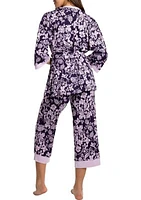 Augusta Knit 3 Piece Travel Pajama Set