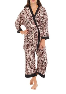 Printed Scoop Neck Top and Pants Pajama Set