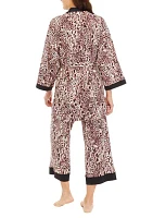 Printed Scoop Neck Top and Pants Pajama Set