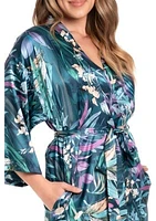 Women's Hollyn Satin Wrapper Robe