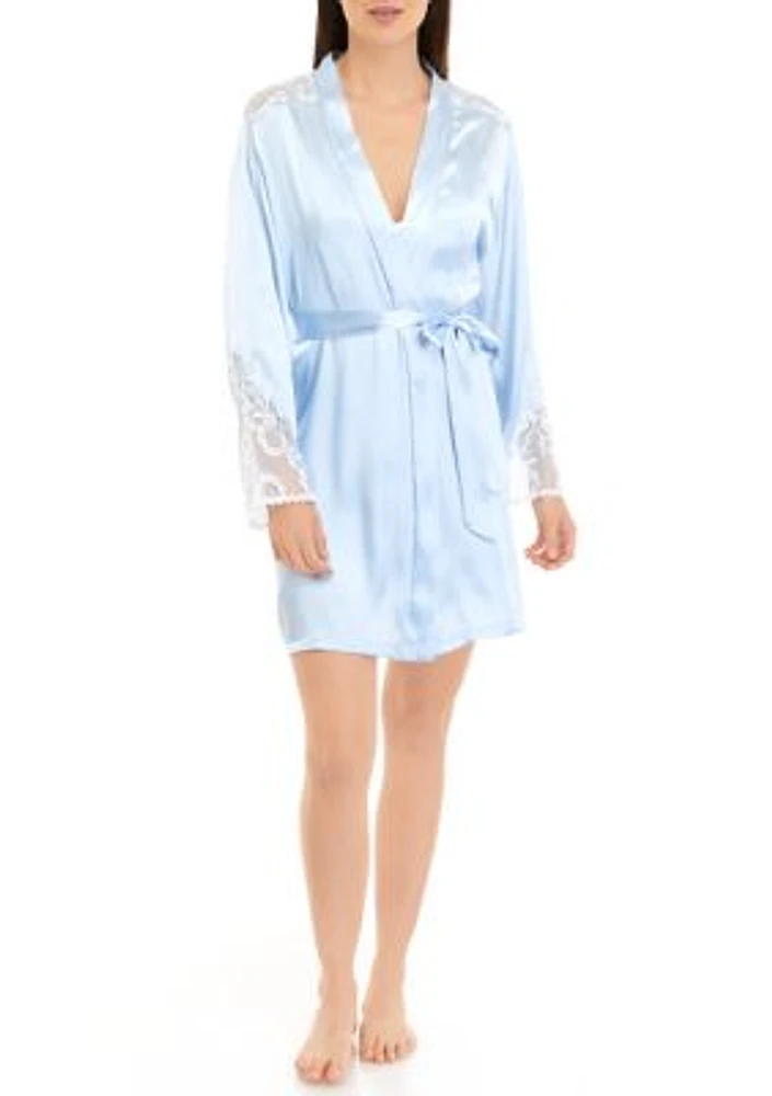 Bridal Lace Trim Robe