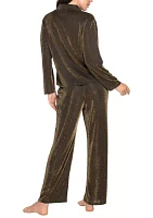 Metallic Lurex Knit Pajama Set