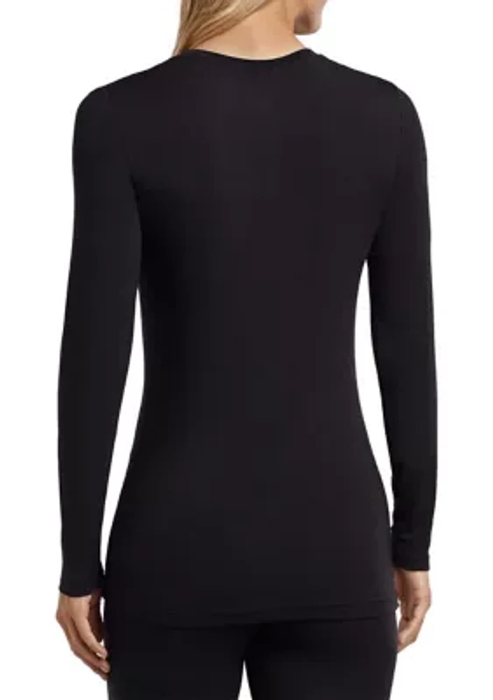 Softwear with Stretch Long Sleeve Crew Neck Top