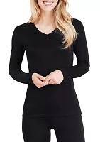 Women's Softwear Lace Edge Long Sleeve V-Neck Top