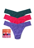 Lace Thongs - 3 Pack