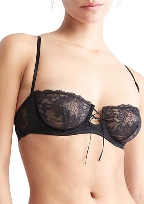 Black Bridal Unlined Balconette Bra