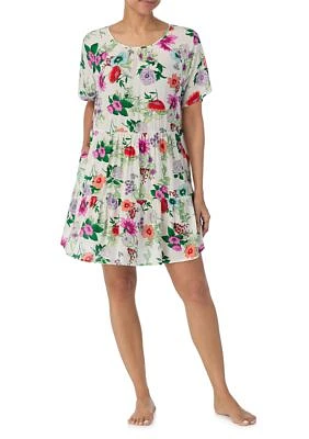 Floral Printed Babydoll Nightgown