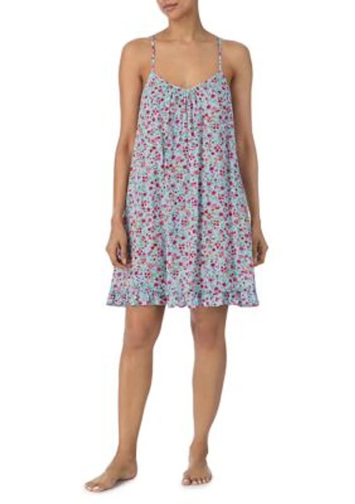 Floral Printed V-Neck Chemise