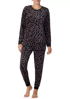 Women's Long Sleeve Top and Jogger Pants Pajama Set