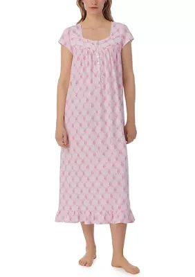 Short Sleeve Long Nightgown