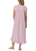 Short Sleeve Long Nightgown