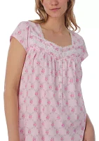 Short Sleeve Long Nightgown