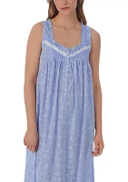 Cotton Chambray Ballet Sleeveless Nightgown