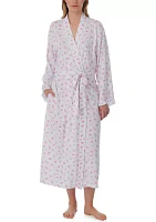 Cotton Modal Pointelle Long Sleeve Robe