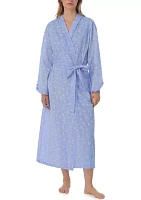 Cotton Chambray Ballet Long Sleeve Wrap Robe