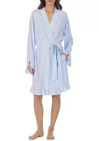 Women's EcoVero Rayon Short Long Sleeve Wrap Robe