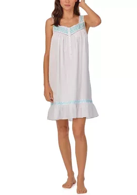 Cotton Lawn Sleeveless Short Chemise