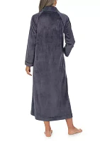 Women's Velour Long Sleeve Zip Robe