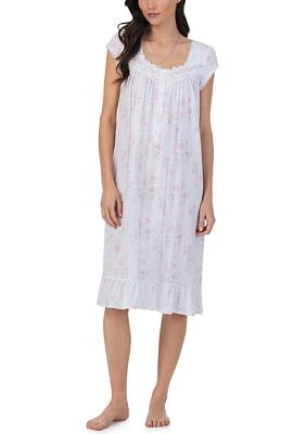 Cotton Modal Jersey Waltz Cap Sleeve Printed Nightgown