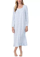 Cotton Jersey Long Sleeve Nightgown