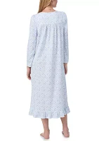 Cotton Jersey Long Sleeve Nightgown