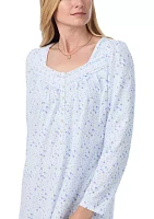 Cotton Jersey Long Sleeve Nightgown