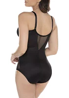 Extra Firm Tummy Control Underwire Sheer Trim Bodyshaper