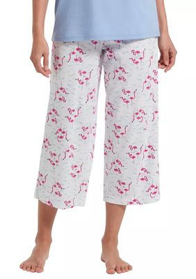 Women's Flamingo Capri Pajama Pants