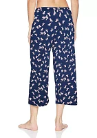 Women's Sleepwell Printed Knit Capri Pajama Pant Made With Temperature Regulating Technology