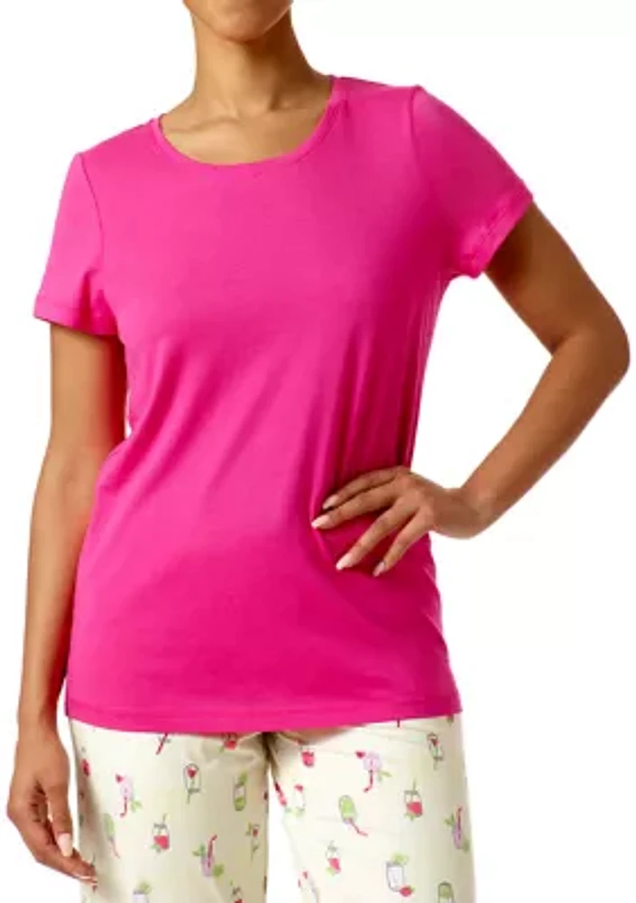 Short Sleeve Scoop Neck Sleep T-Shirt