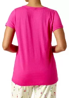 Short Sleeve Scoop Neck Sleep T-Shirt