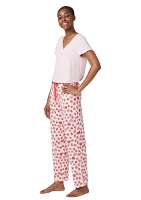 Strawberry Heart Printed Pajama Pants