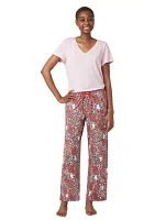 Kitty Heart Garden Printed Long Pajama Pants