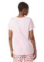 Solid V-Neck Sleep T-Shirt