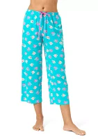 Women's Kissy Fishes Pajama Capri Pants