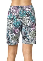 Stained Glass Botanic Pajama Bermuda Shorts