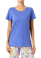 Solid Scoop Neck Pajama T-Shirt