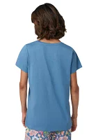 Solid Short Sleeve Scoop Neck Sleep T-Shirt