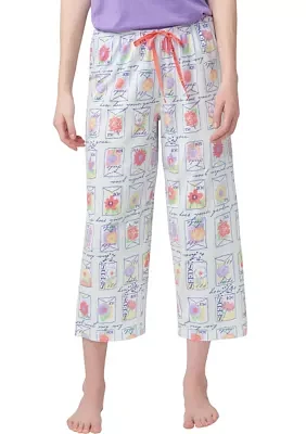 Women's Garden Seeds Capri Pajama Pants