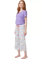 Women's Garden Seeds Capri Pajama Pants