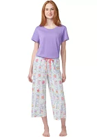 Women's Garden Seeds Capri Pajama Pants