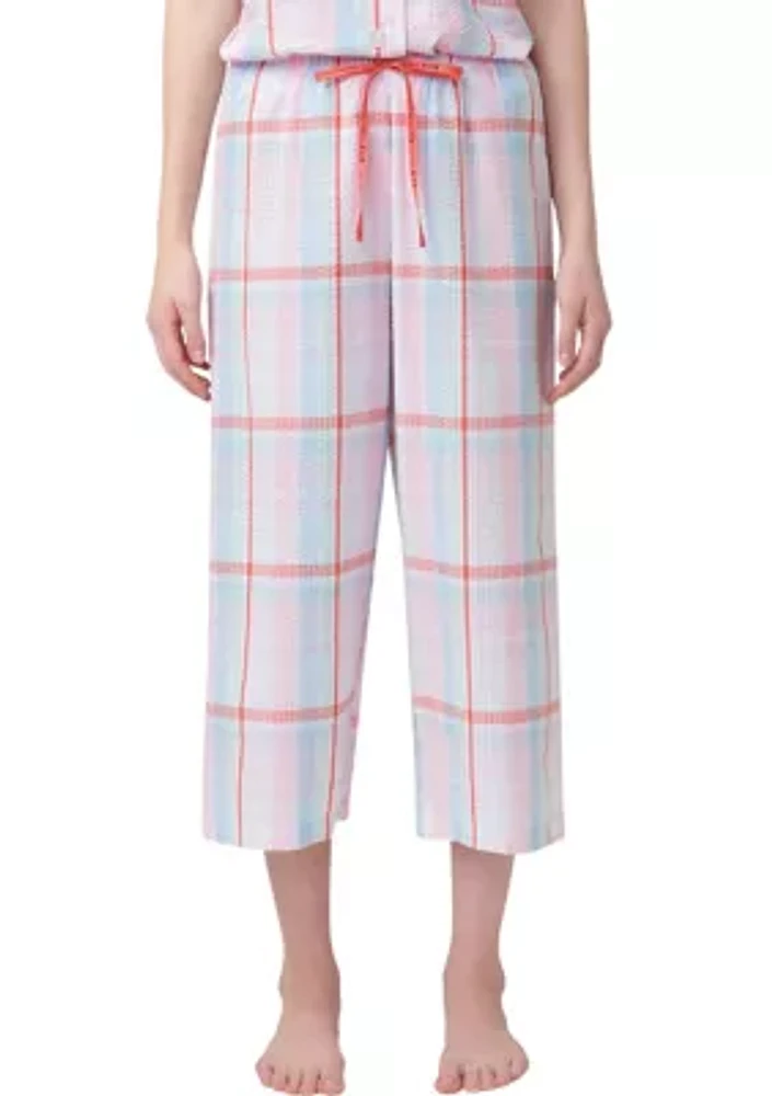 Women's Seersucker Capri Pajama Pants