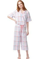 Women's Seersucker Capri Pajama Pants