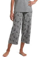 Women's Sleepwell Printed Knit Capri Pajama Pants Made with Temperature Regulating Technology